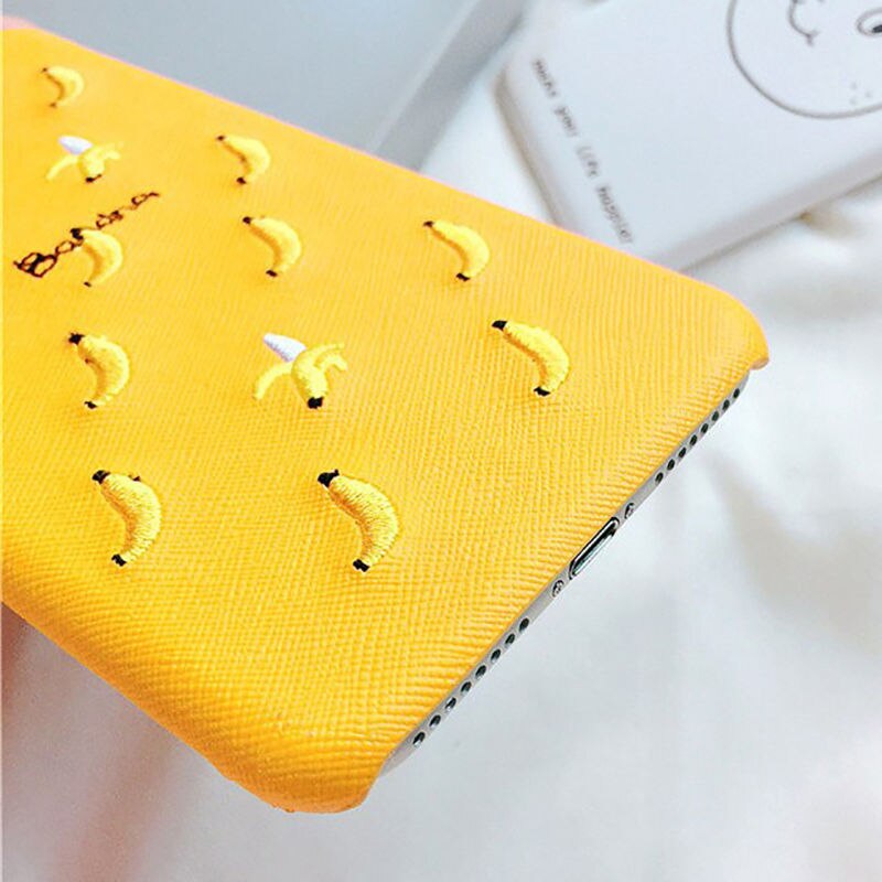 Embroidery Fruit Pattern Phone Case