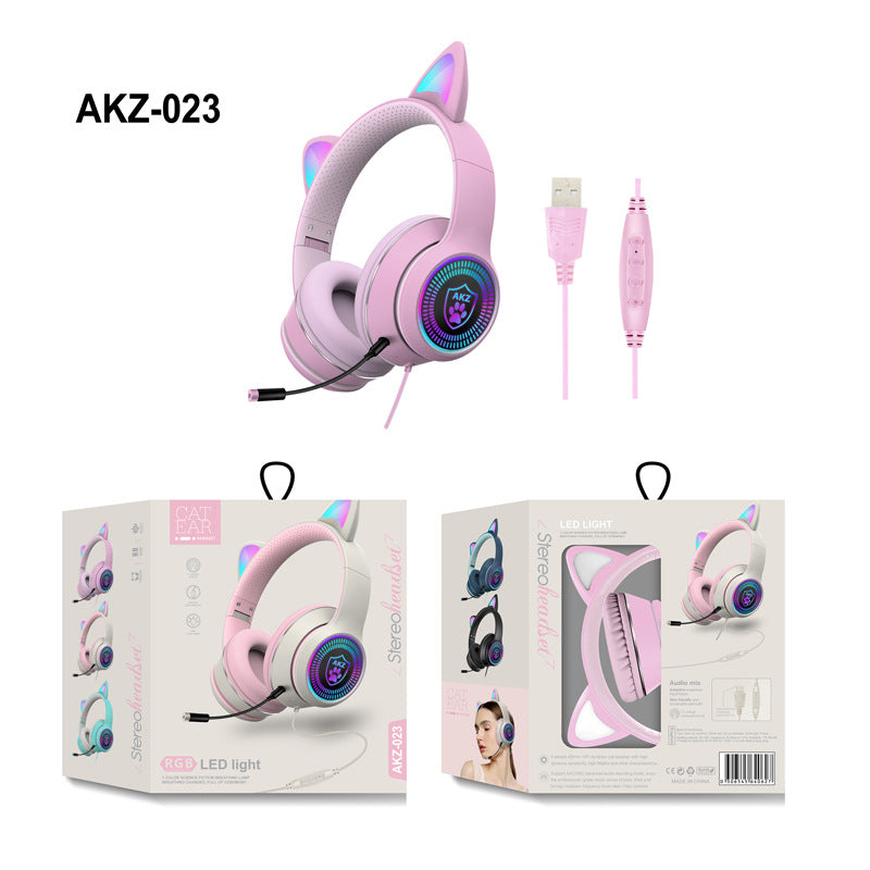 Luminous Cat Ear Wired Headset