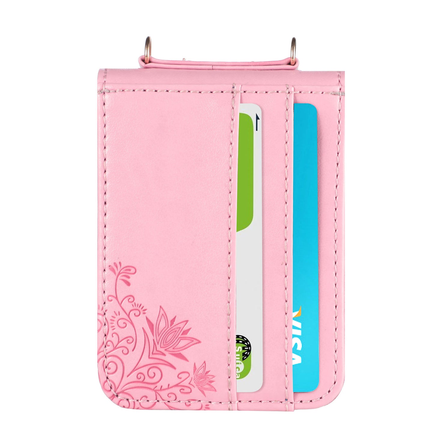 Embossed Wallet Protective Leather Phone Case