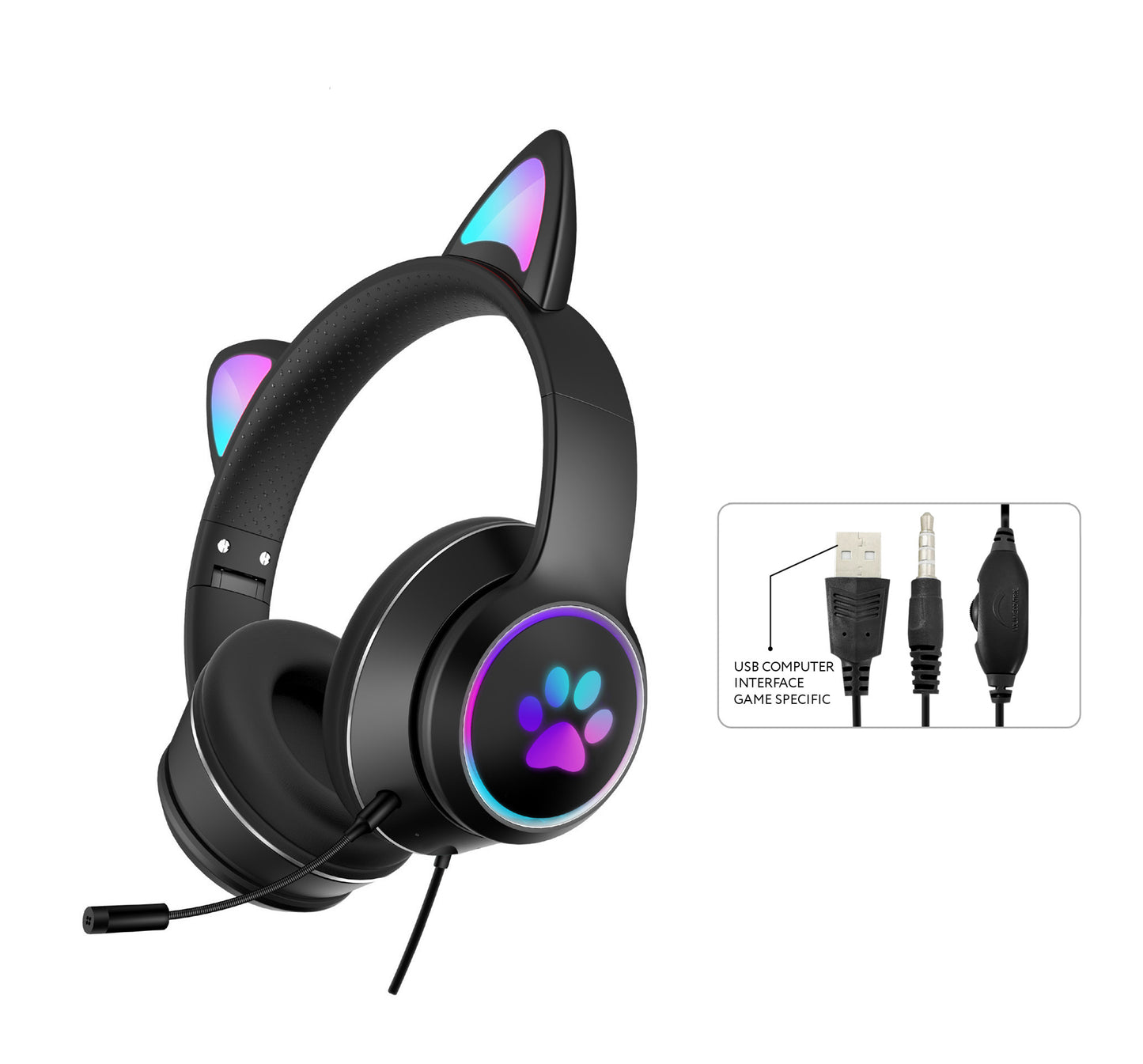 RGB Luminous Cat Ear Headset