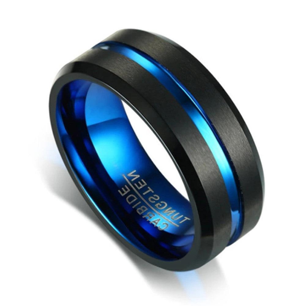 Elegant Two Color Tungsten Steel Ring