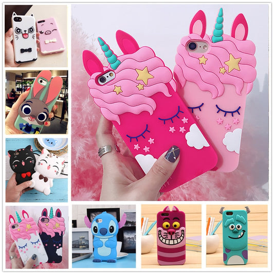 3D Cartoon Soft Silicone Phone Case