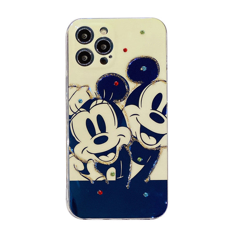 Blue light black-and-white Mickey Phone Case