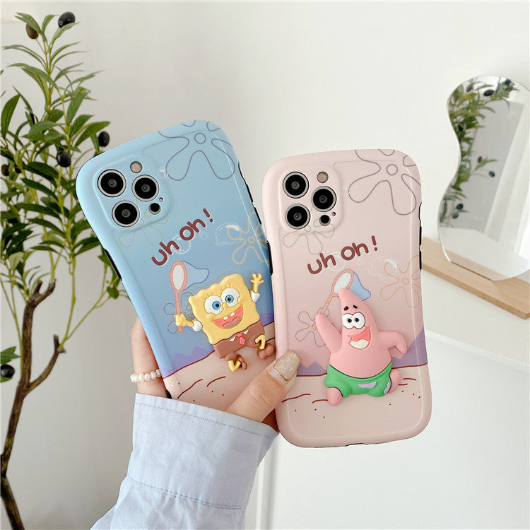 Three-Dimensional Sponge Bob Square Pants Phone Cover