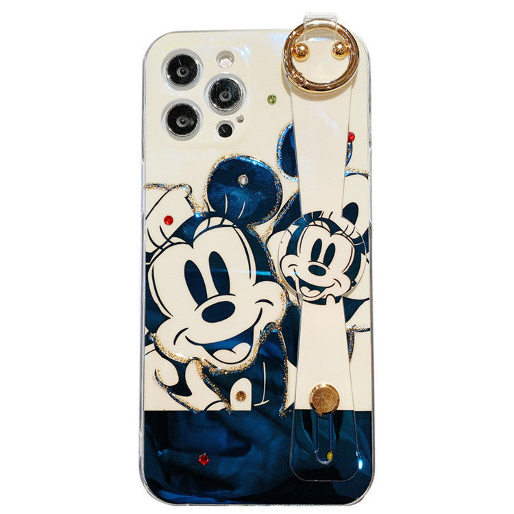 Blue light black-and-white Mickey Phone Case