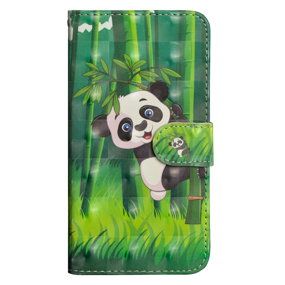 Printed Cute Animal Slot Wallet Cover