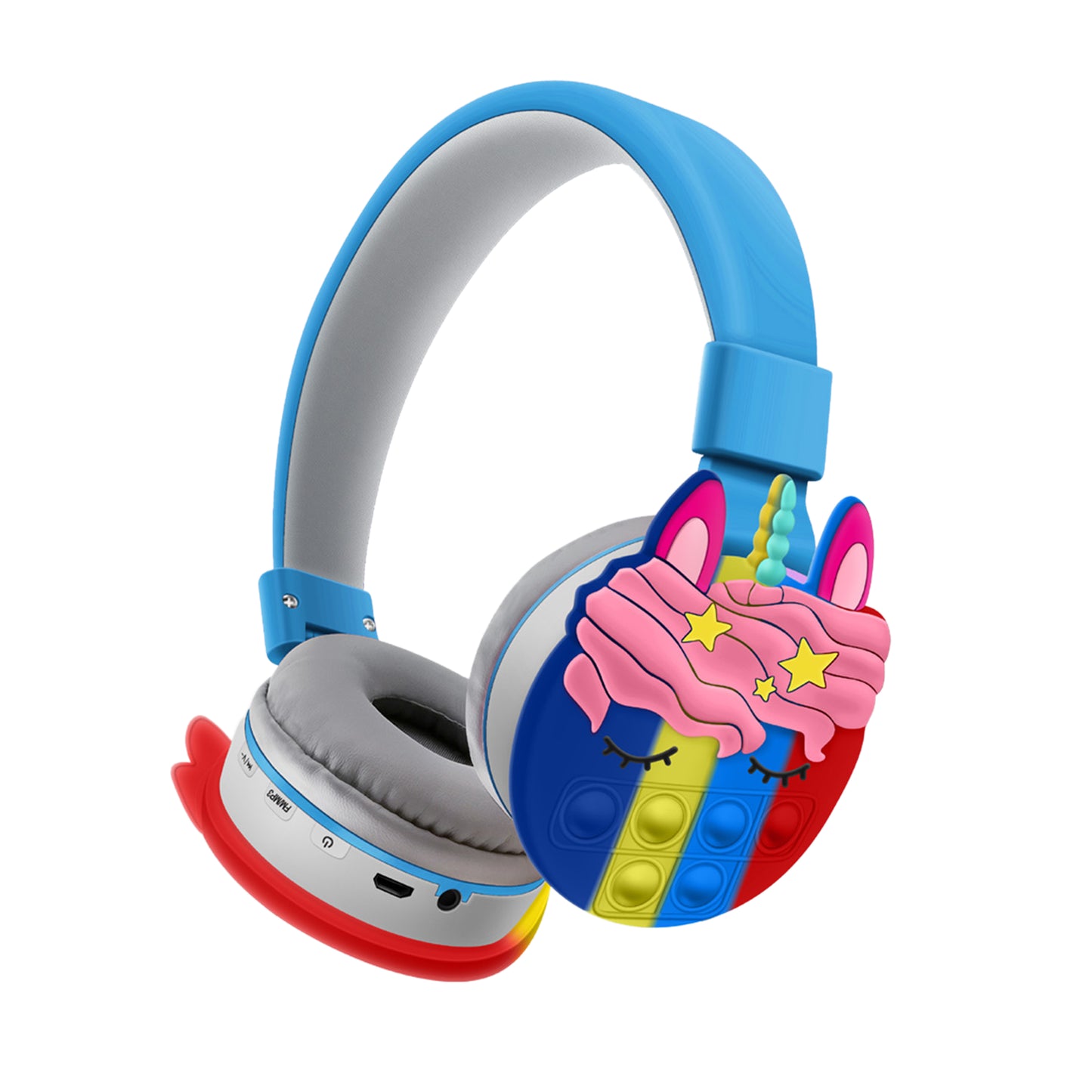 Head-Mounted Unicorn Cartoon Decompression Headphones