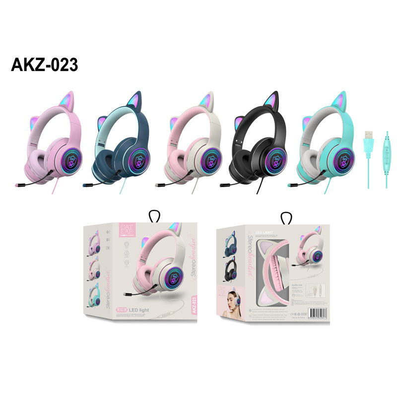 Luminous Cat Ear Wired Headset