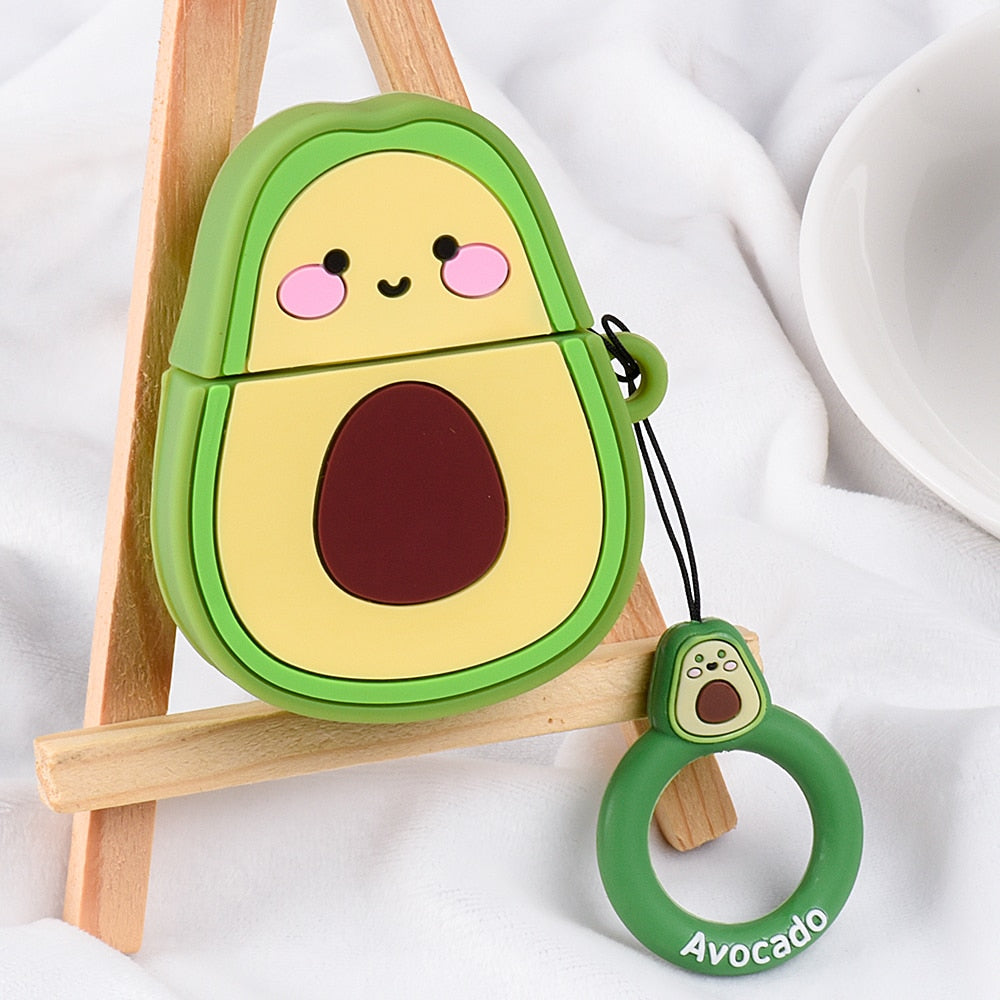 3D Avocado Strawberry Pattern Silicone Case