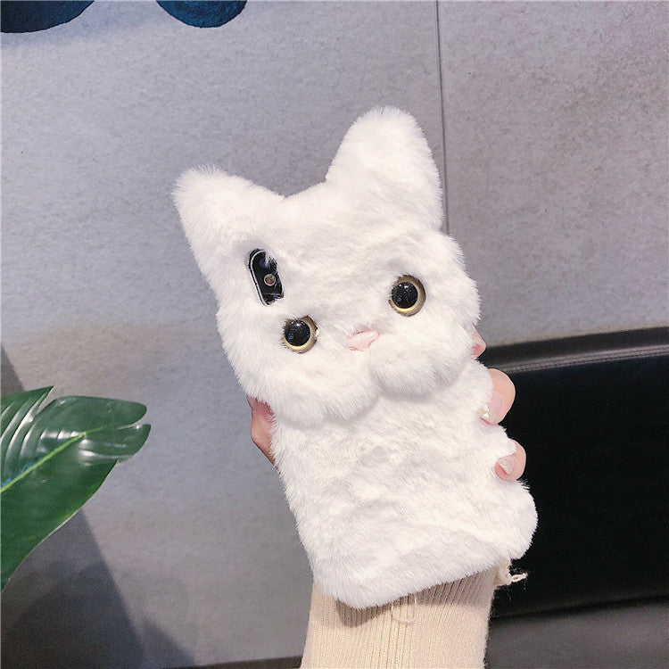 Plush Cat Three-Dimensional Cartoon Protective Cover