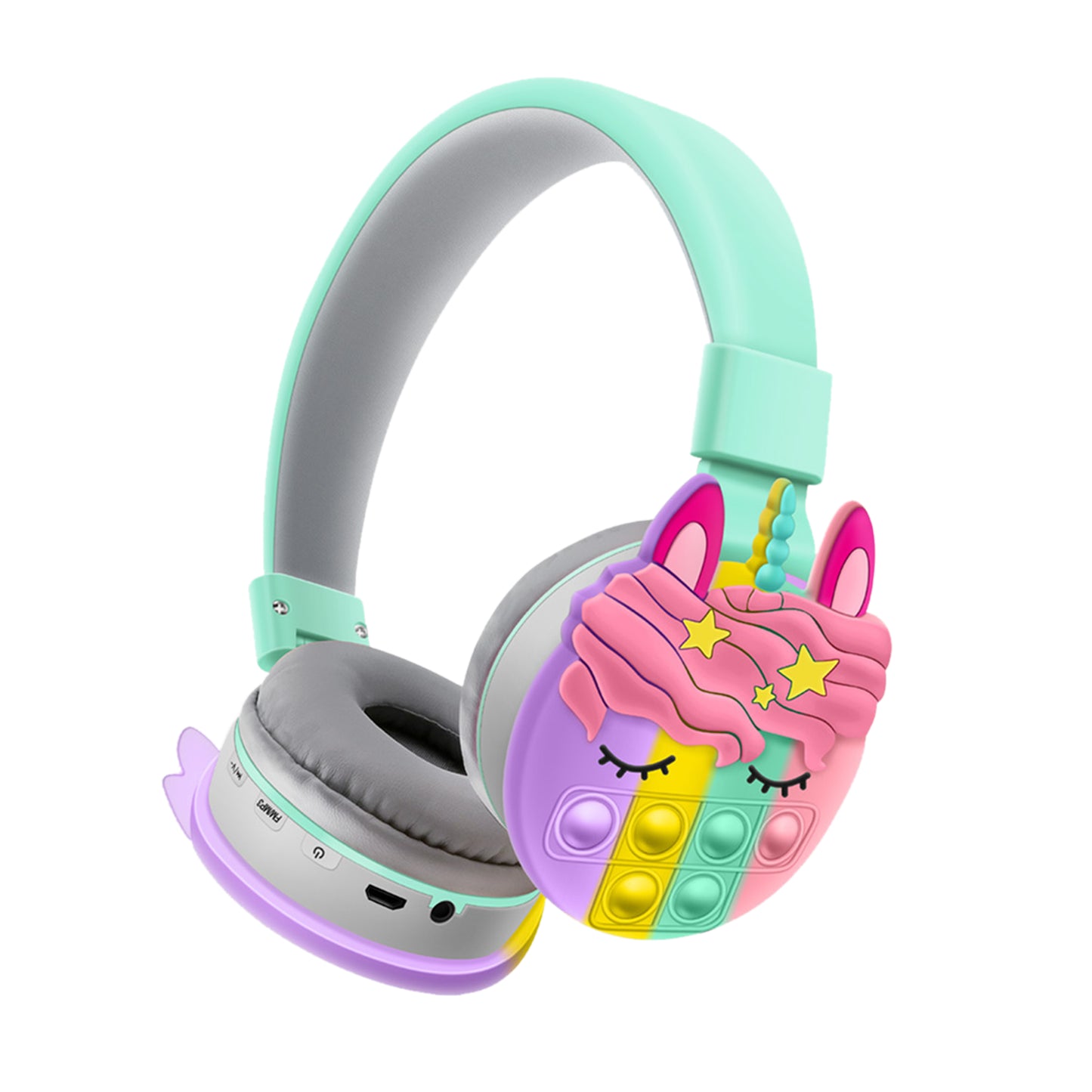 Head-Mounted Unicorn Cartoon Decompression Headphones