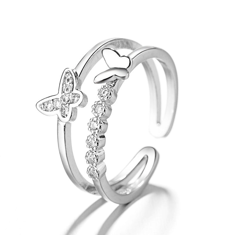 Adjustable Cold Style Chic Butterfly Index Finger Ring