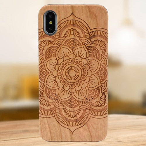 Laser Engraving Real Wood Phone Case