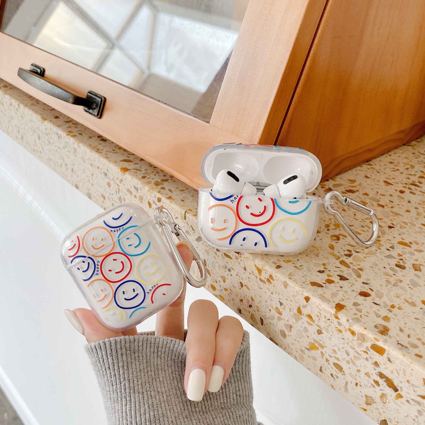 Smiley Soft Clear Silicone Airpod Cover