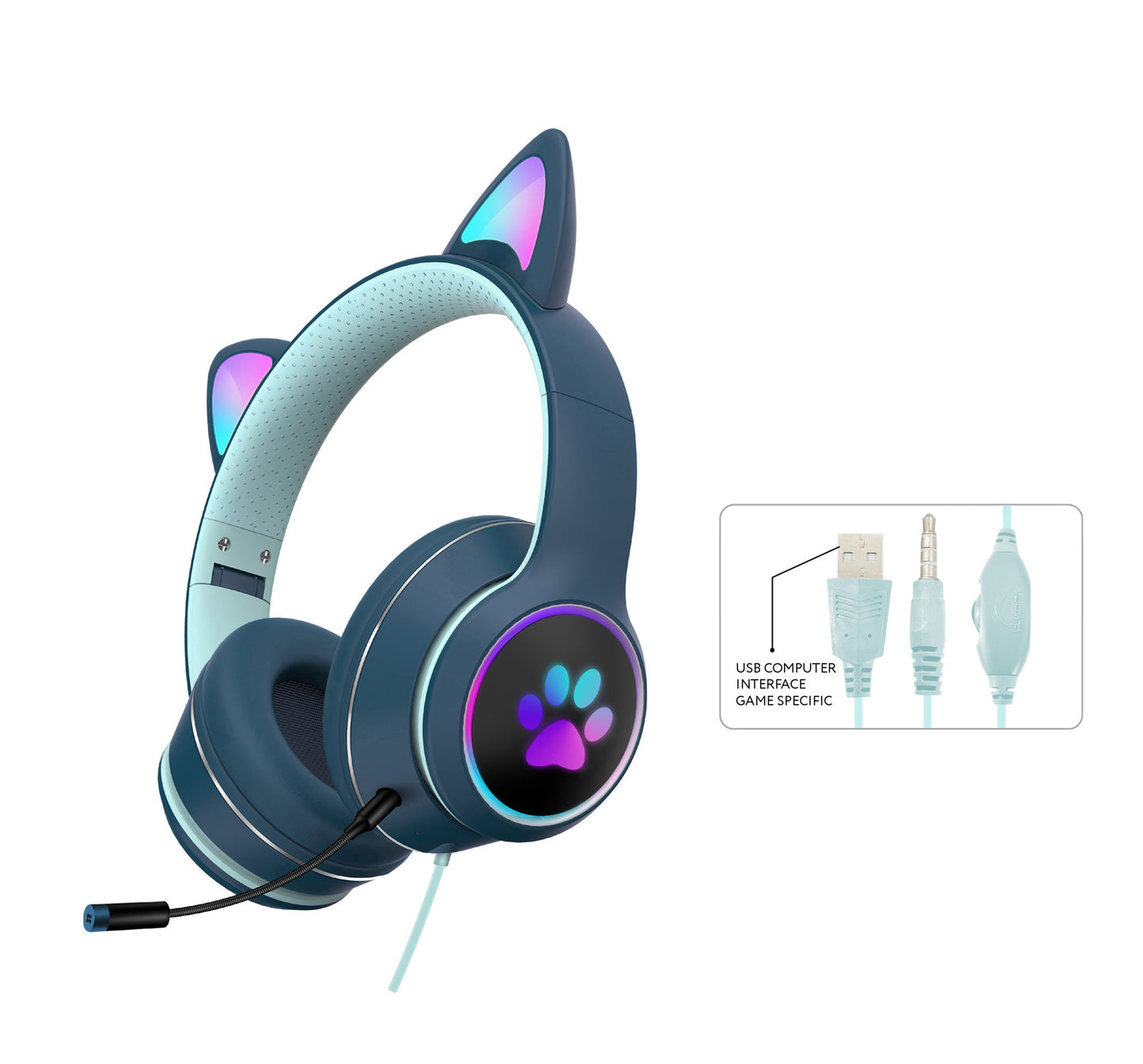 RGB Luminous Cat Ear Headset