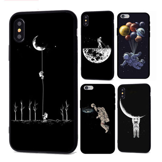 Space Moon Astronaut Phone Case