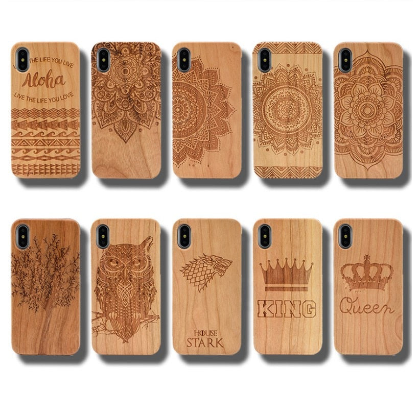 Laser Engraving Real Wood Phone Case