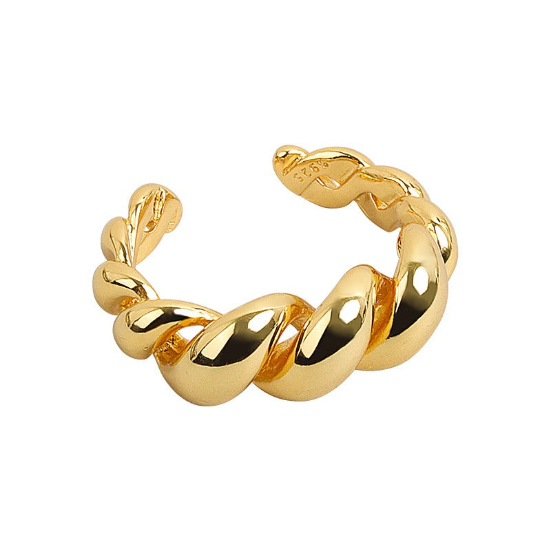 Metal twist hollow index finger ring