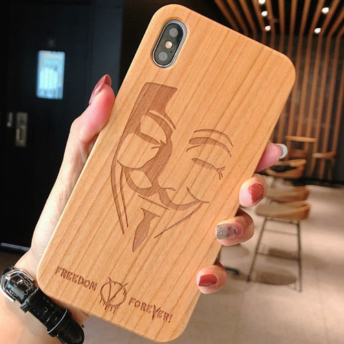 Laser Engraving Real Wood Phone Case