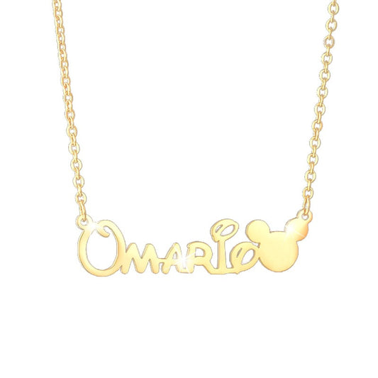 Custom Name Mickey Mouse Cartoon Necklace