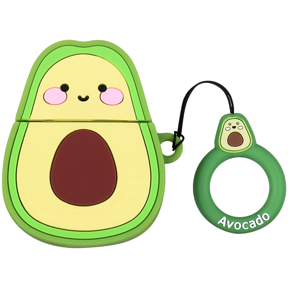 3D Avocado Strawberry Pattern Silicone Case