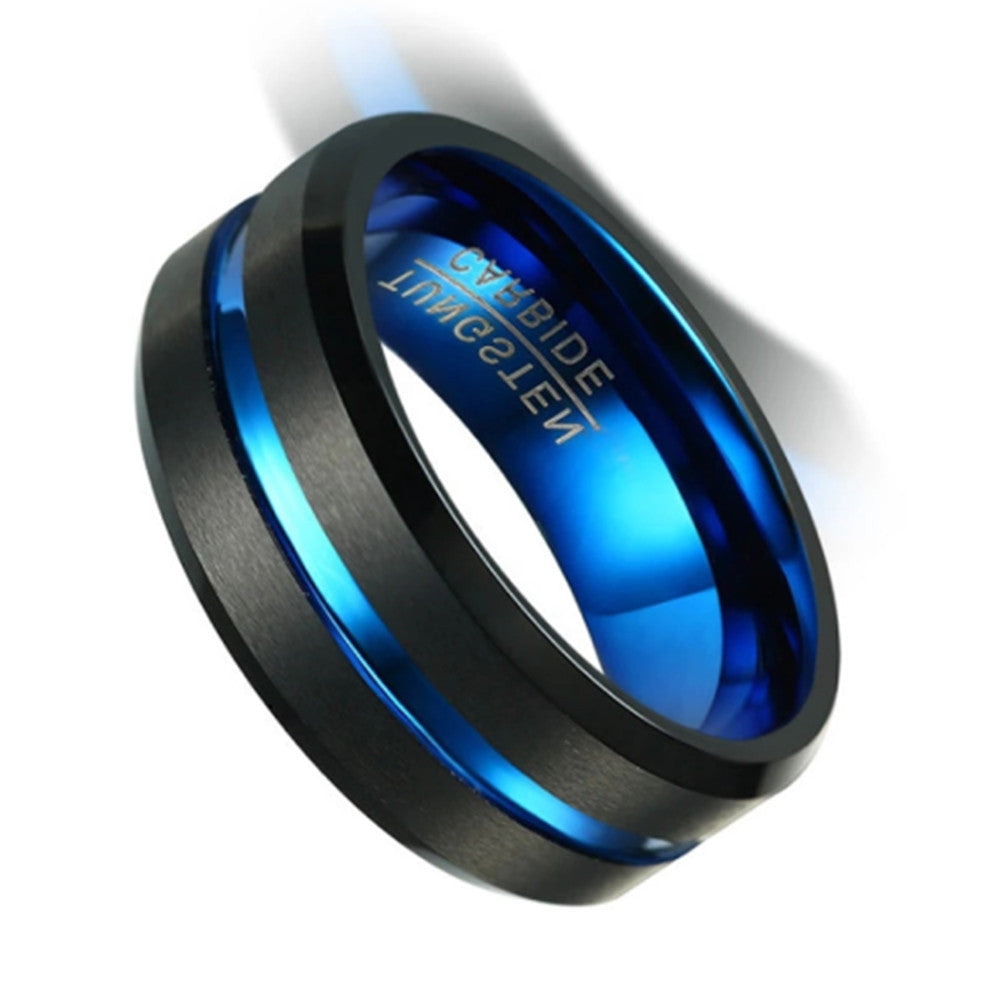 Elegant Two Color Tungsten Steel Ring