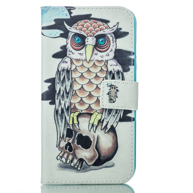 Printed Cute Animal Slot Wallet Cover