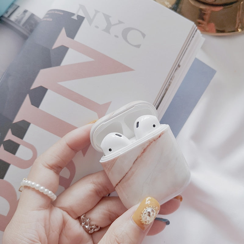 Luxury Marble Hard Headphone Case