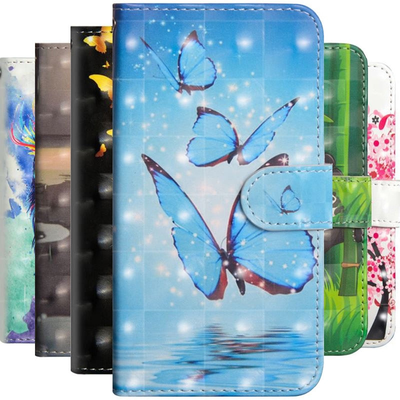 Printed Cute Animal Slot Wallet Cover