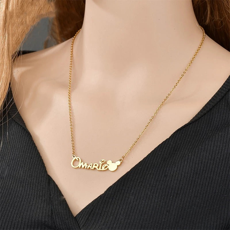 Custom Name Mickey Mouse Cartoon Necklace