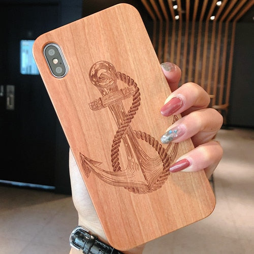 Laser Engraving Real Wood Phone Case