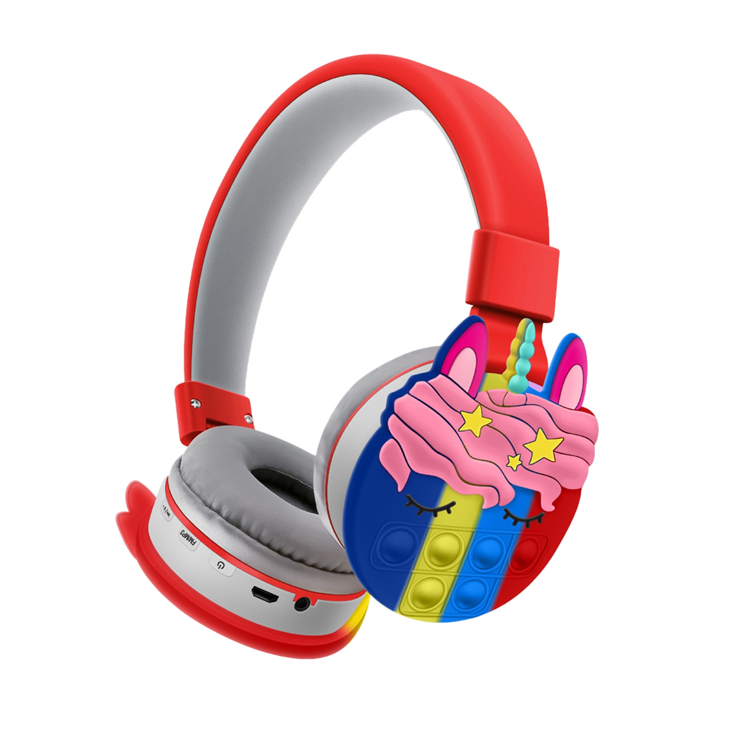 Head-Mounted Unicorn Cartoon Decompression Headphones