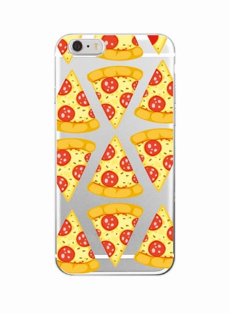 Cute Donuts Fries Before Guys Hearts Unicorn Pizza Soft Clear Phone Case