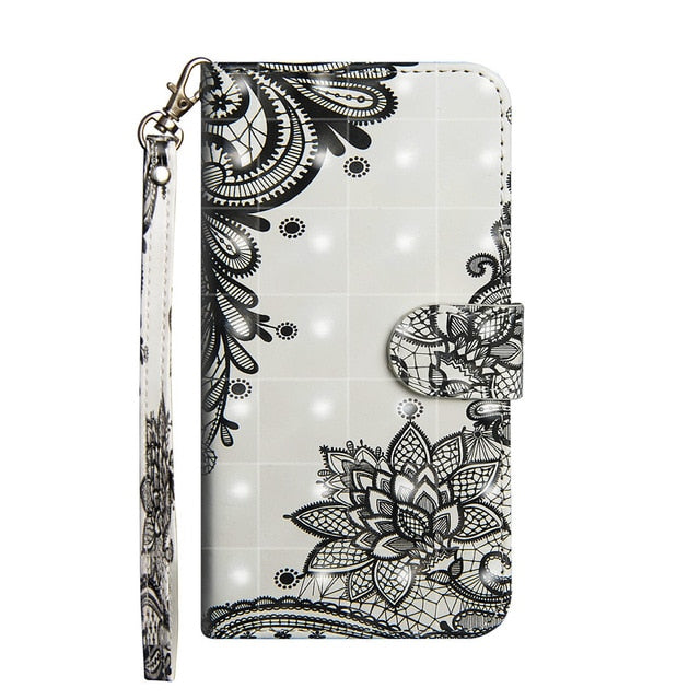 Printed Cute Animal Slot Wallet Cover