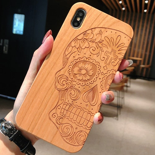 Laser Engraving Real Wood Phone Case