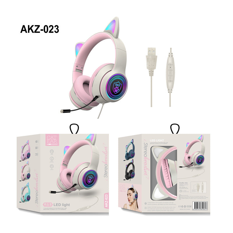 Luminous Cat Ear Wired Headset