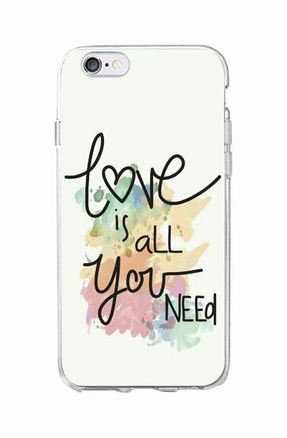 Only Love Happy Trust Quote Soft Phone Case