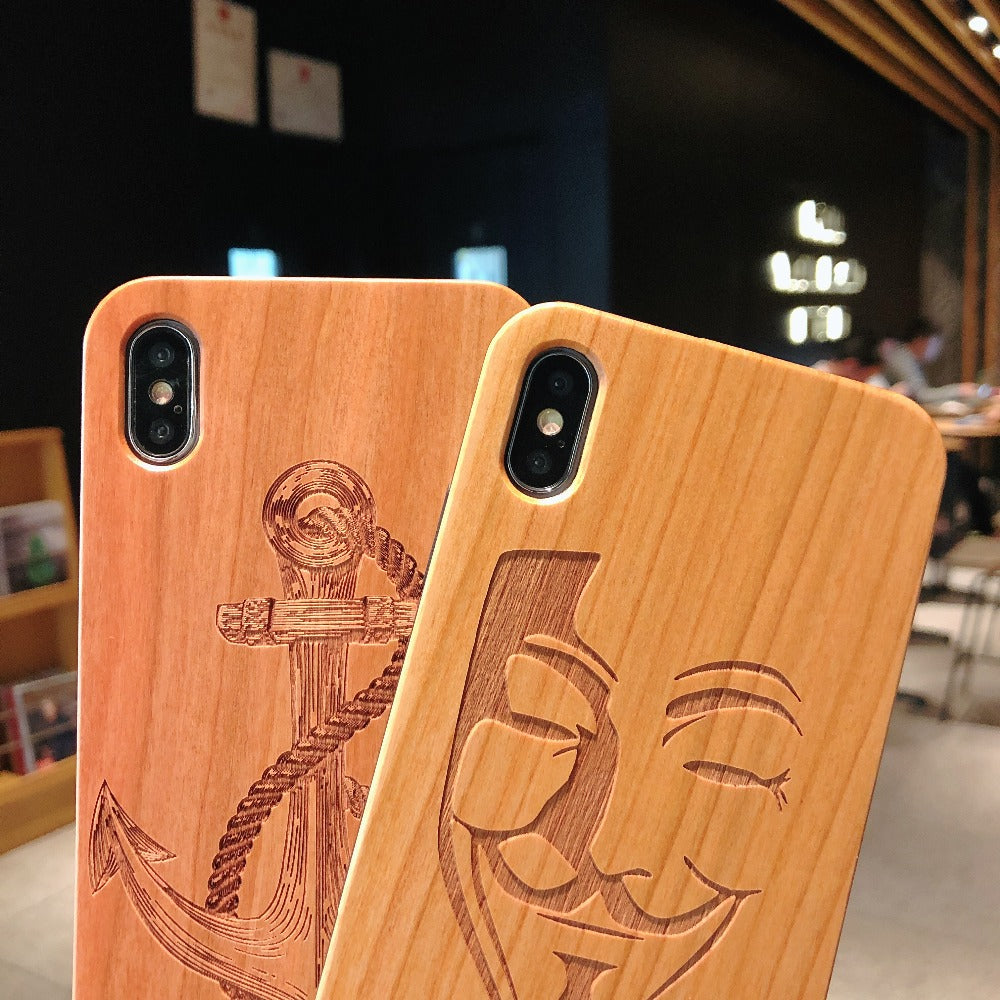 Laser Engraving Real Wood Phone Case