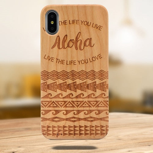 Laser Engraving Real Wood Phone Case