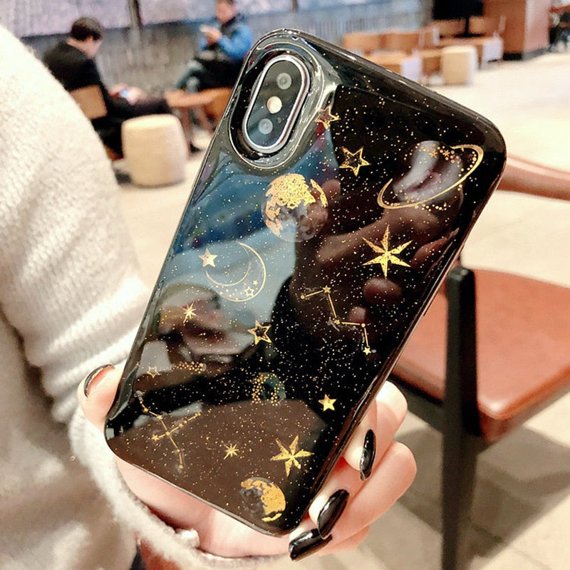 Luxury Glitter Cute Space Planet Phone Case