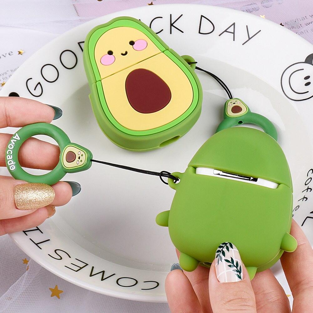 3D Avocado Strawberry Pattern Silicone Case