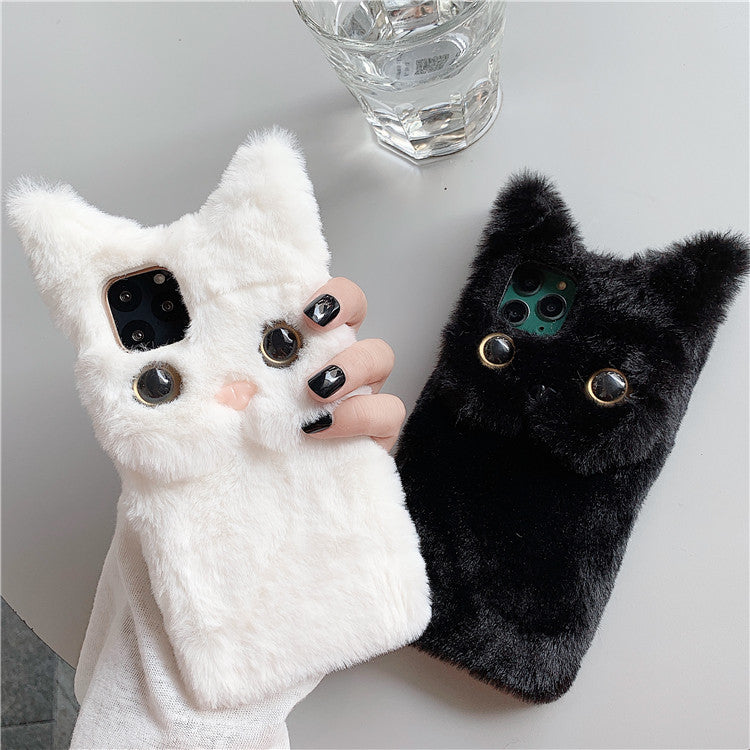 Plush Cat Three-Dimensional Cartoon Protective Cover