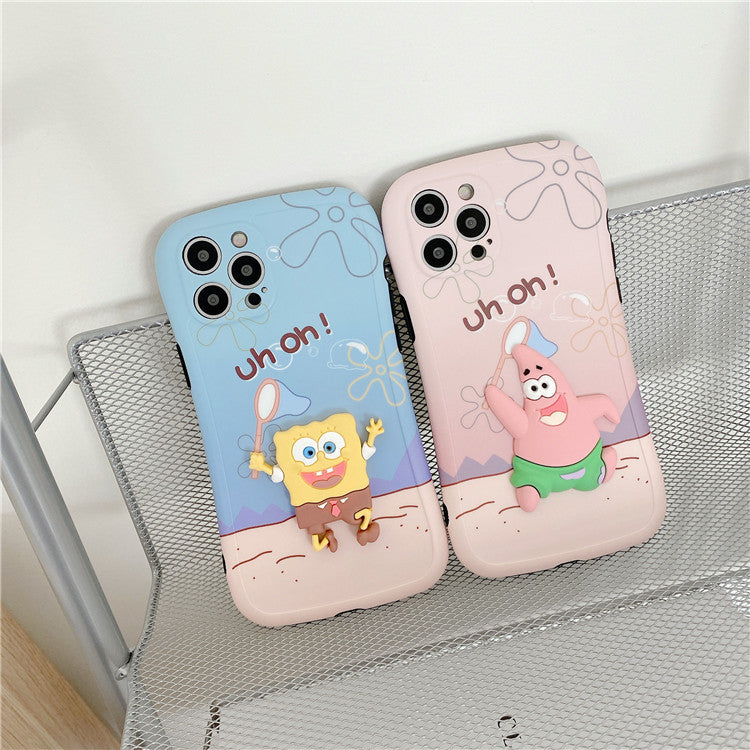 Three-Dimensional Sponge Bob Square Pants Phone Cover