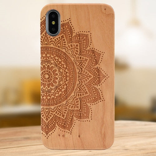 Laser Engraving Real Wood Phone Case