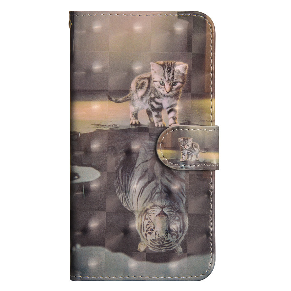 Printed Cute Animal Slot Wallet Cover