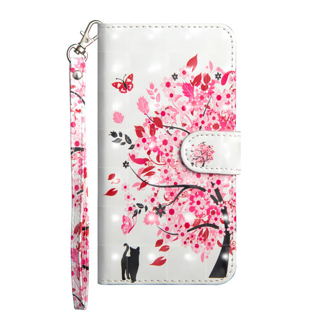 Printed Cute Animal Slot Wallet Cover