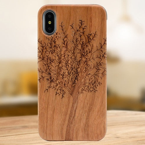 Laser Engraving Real Wood Phone Case