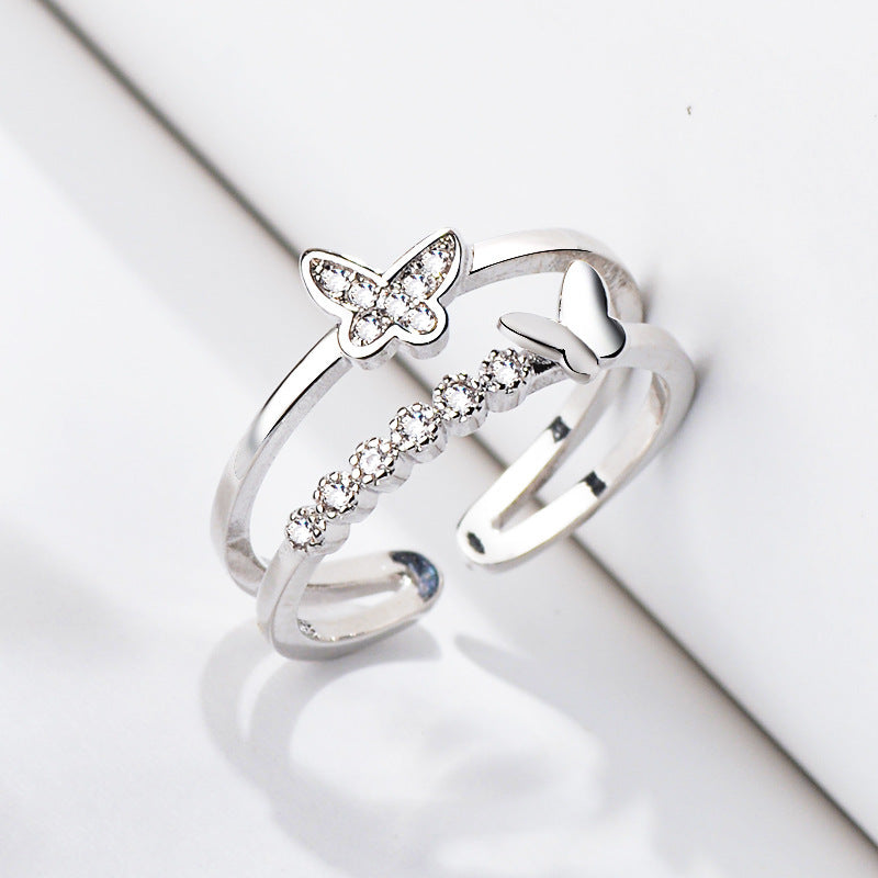 Adjustable Cold Style Chic Butterfly Index Finger Ring