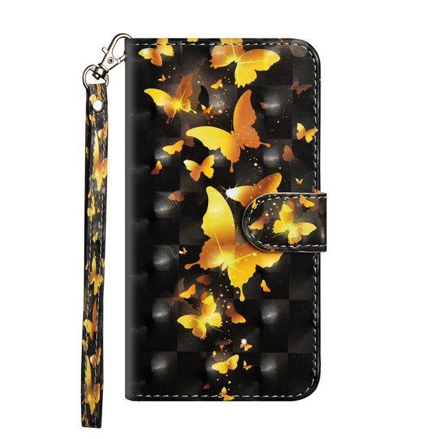 Printed Cute Animal Slot Wallet Cover